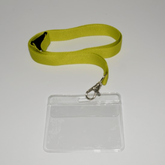 20mm Plain Lanyards with a Horizontal Flexible Wallet (Pack of 100)