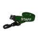 Pre-Printed Staff Lanyards with Plastic J Clip (Pack of 100)
