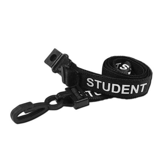 Pre-Printed Student Lanyards with Plastic J Clip (Pack of 100)