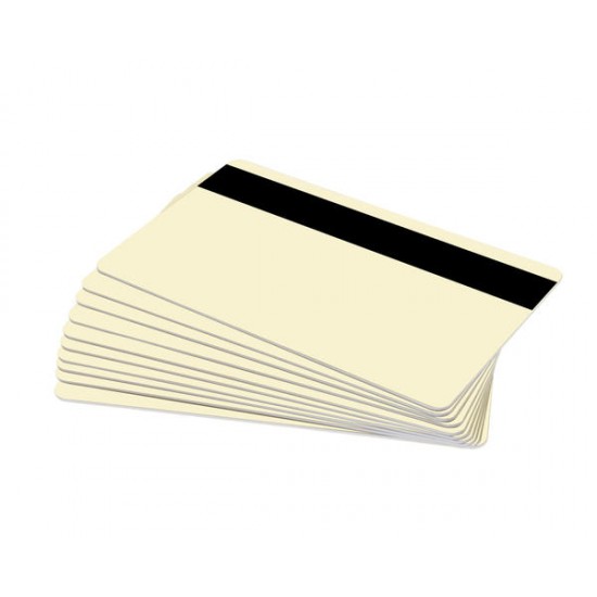 High Grade Pre-Printed PVC Cards with Hi-Co 2,750oe Magstripe, 760 Micron (Pack of 100) - Choose Your color