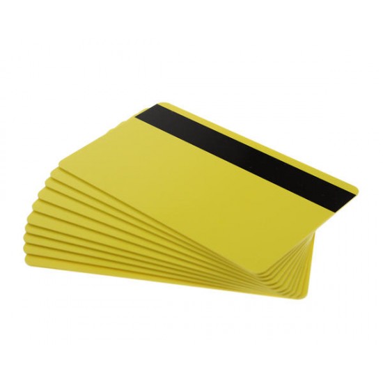 High Grade Pre-Printed PVC Cards with Hi-Co 2,750oe Magstripe, 760 Micron (Pack of 100) - Choose Your color