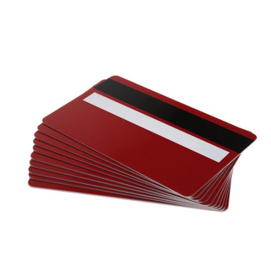 High Grade Pre-Printed PVC Cards with Hi-Co 2,750oe Magstripe & Signature Panel, 760 Micron (Pack of 100) - Choose Your color