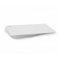 High Grade White PVC Cards, 760 Micron, Hole Punched - Short Edge Top Right (Pack of 100) High Grade White PVC Cards, 760 Micron, Hole Punched - Short Edge Top Right (Pack of 100)