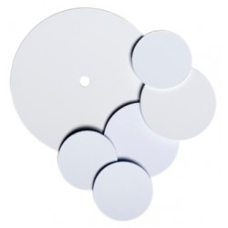 I-Code SLI PVC disk Tag 30mm Blank White w/adhesive Back