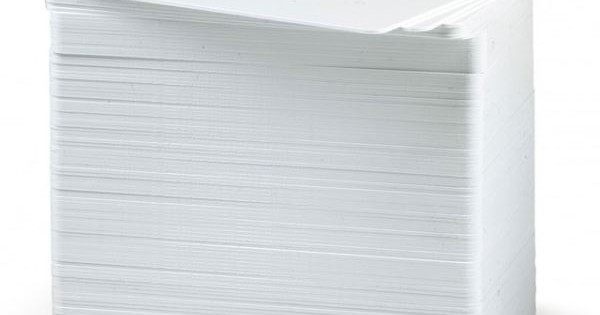 Zebra Premier 30 mil, 760 micron PVC Blank White Cards - Pack of