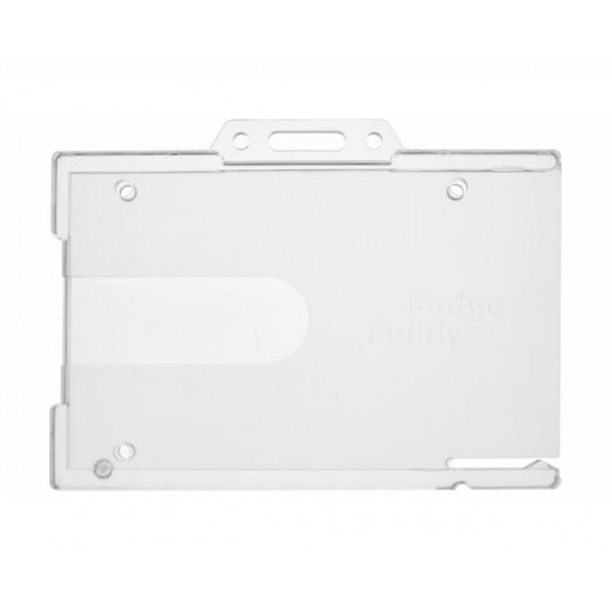 Badge Buddy Clear Enclosed ID Card Holders - Vertical (Pack of 100)