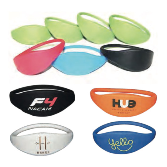 Silicone Wristbands, 55mm to 70mm, 2.17inch to 2.76inch (Style 4)