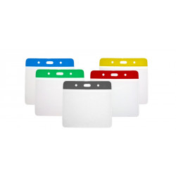 Clear Flexible Vinyl Wallet colored Top (102mm x 82mm) (Pack of 100) Clear Flexible Vinyl Wallet colored Top (102mm x 82mm) (Pack of 100)