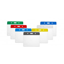 Clear Flexible Vinyl Wallet colored Top (91mm x 65mm) (Pack of 100) Clear Flexible Vinyl Wallet colored Top (91mm x 65mm) (Pack of 100)