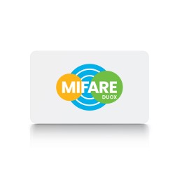MIFARE® DUOX® 2k White PVC Smart Card, Gloss Finish