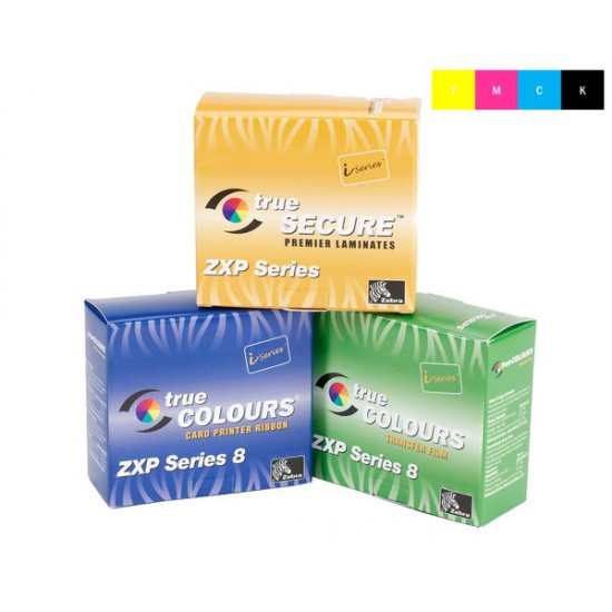 Zebra ZXP Series 8/9 YMCK color Ribbon 800012-445 (625 Prints) - Call For Price