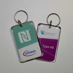 Infineon® SECORA™ Pay W - NFC Type 4 Tag Reference Fobs (Pack of 2) Infineon® SECORA™ Pay W - NFC Type 4 Tag Reference Fobs (Pack of 2)