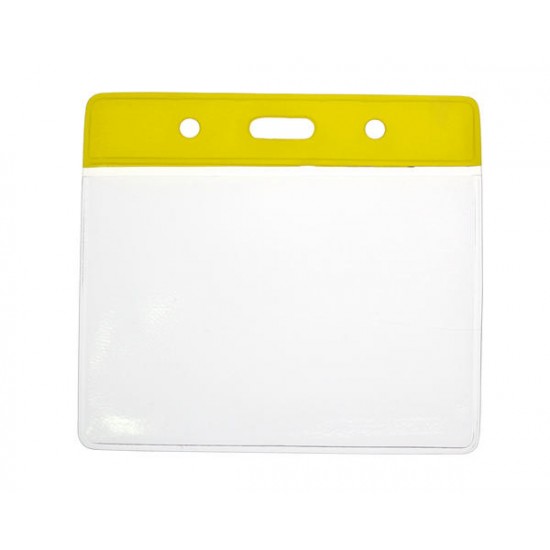 Clear Flexible Vinyl Wallet colored Top  (91mm x 65mm) (Pack of 100)